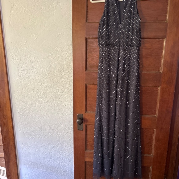 Bhldn Adrianna papel beaded grey gown size 2 - Picture 2 of 3